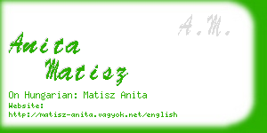 anita matisz business card